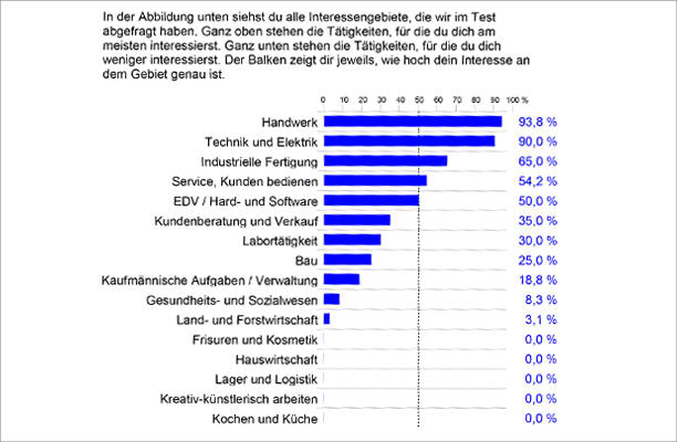 Die Inhalte und Auswertung des geva-tests® für die Berufsfelderkundung und Praktikumswahl