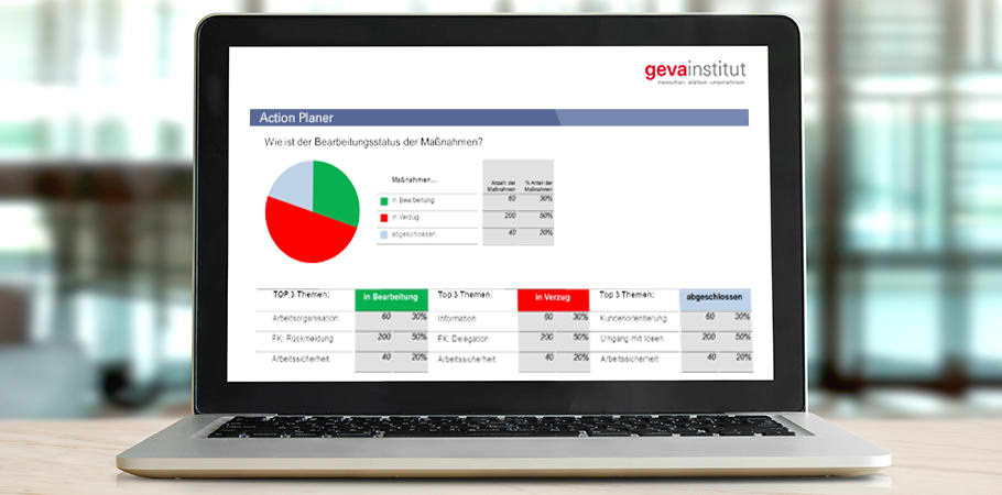 geva-Mitarbeiterbefragung mit dem Action-Planer