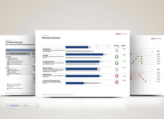 Mitarbeiterbefragung mit dem geva-institut: interne Benchmarks