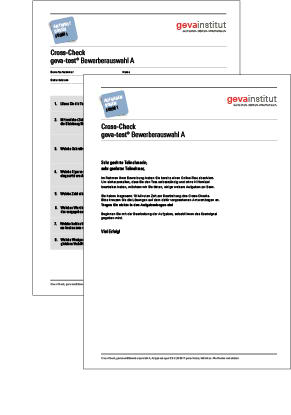 Cross-Check geva-test® Bewerberauswahl