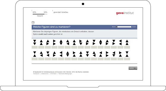 Kognitive Leistungsfähigkeit geva-test® Bewerberauswahl