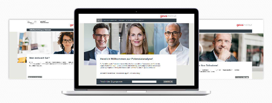 Das geva-test® System Potenzialanalyse wird online durchgeführt 
