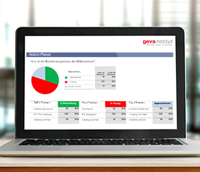 Nutzen Sie den Action-Planner des geva-instituts für den Follow-up-Prozess